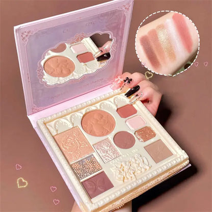 10 Colors Eyeshadow Palette with pigmented shades