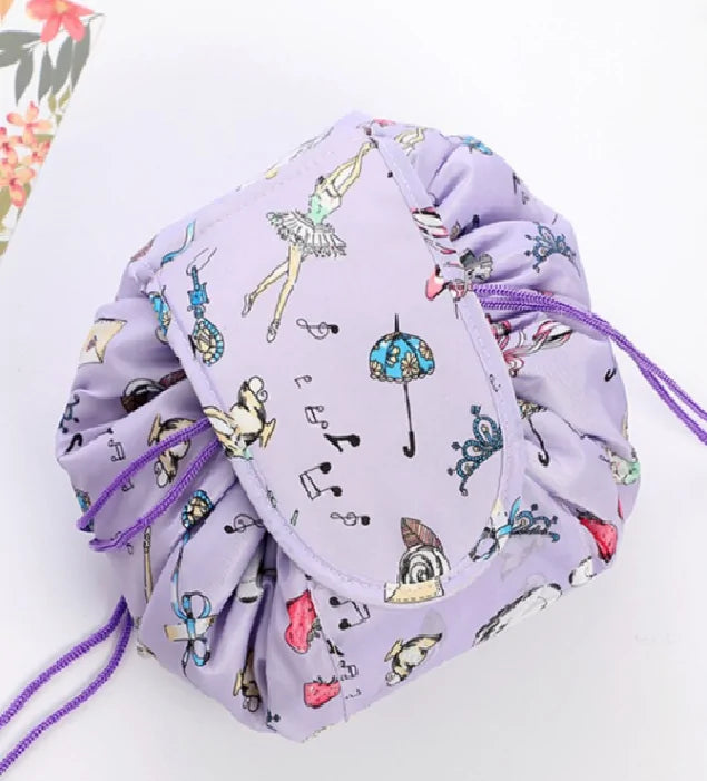 Lazy Makeup Bag with drawstring design