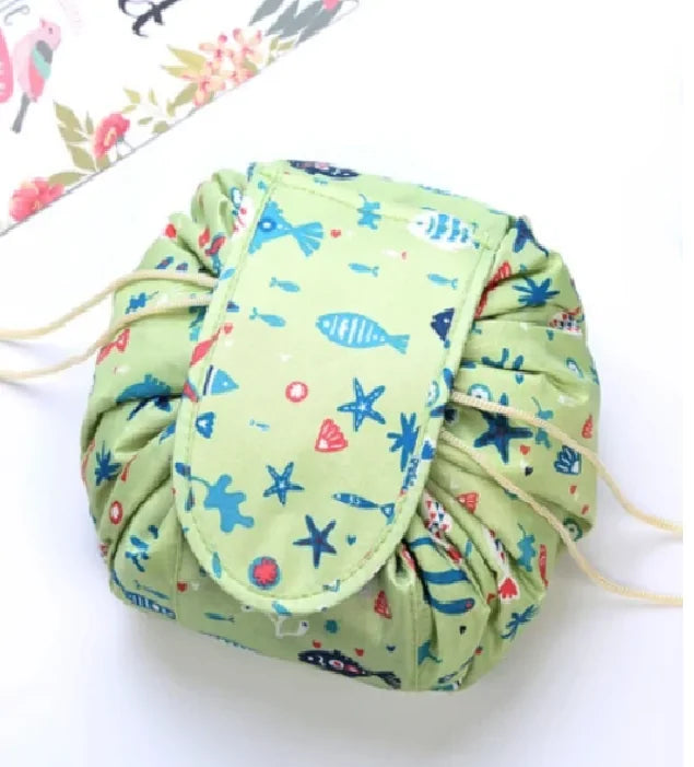 Lazy Makeup Bag with drawstring design
