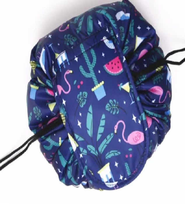 Lazy Makeup Bag with drawstring design