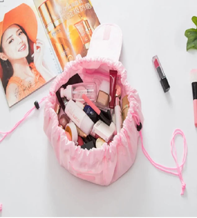 Lazy Makeup Bag with drawstring design