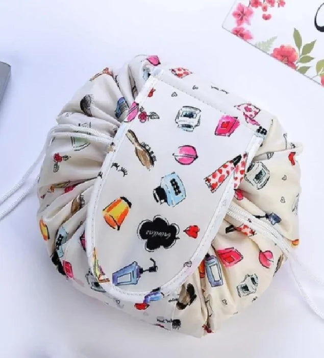 Lazy Makeup Bag with drawstring design