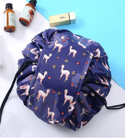 Lazy Makeup Bag with drawstring design
